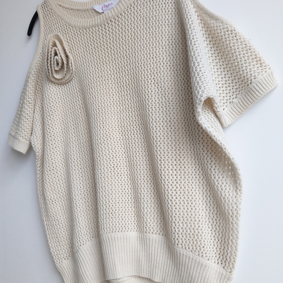 Candies cold shoulder crochet top, Size Small, NWOT - Picture 3 of 9